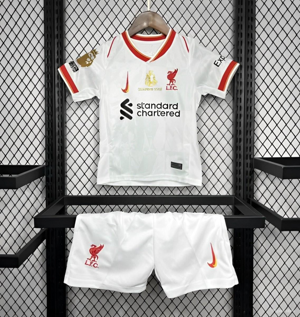 Kit Bambino Liverpool Away versione Campionato Vinto 2024/2025